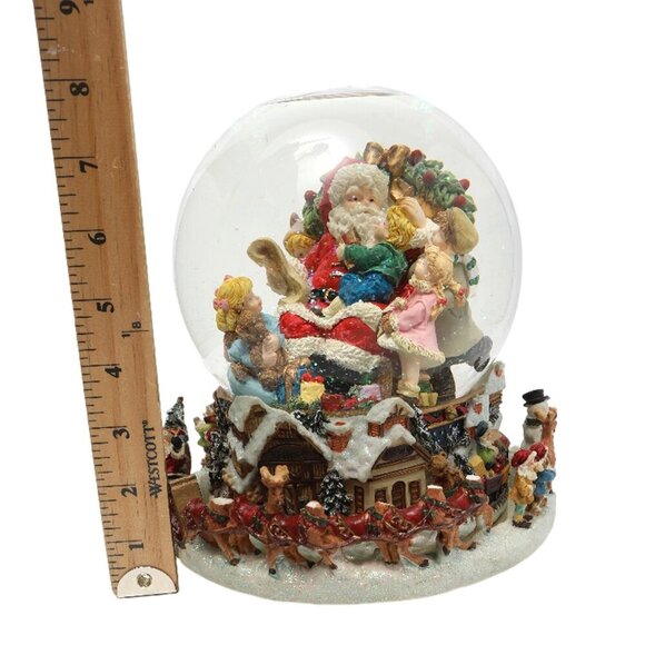 Kirkland Musical Christmas Snow Globe Santa Musical Holiday Glitter Reindeer - Picture 7 of 15
